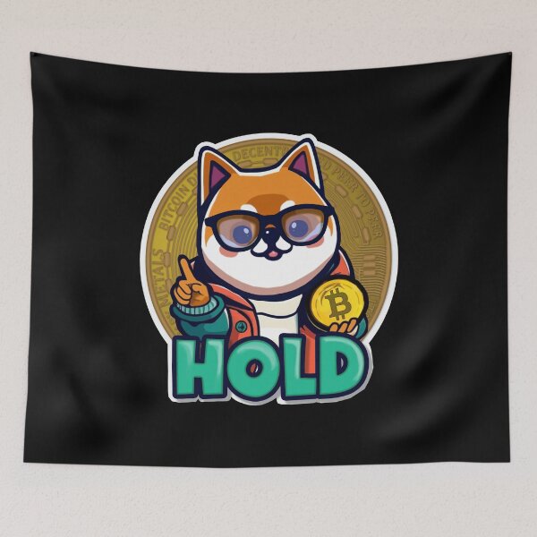 Item preview, hold bitcoin crypto shiba geek vintage designed and sold by huggymauve.