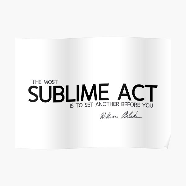sublime act - william blake Poster
