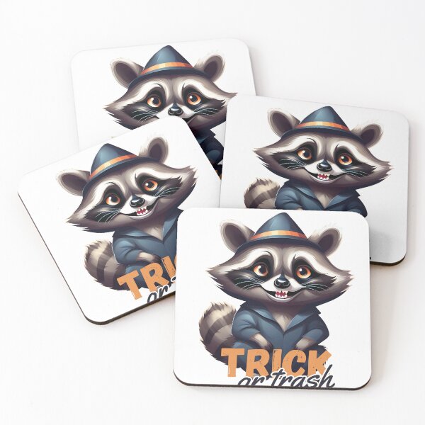 Item preview, Cute raccoon trick or trash designed and sold by zanifun.