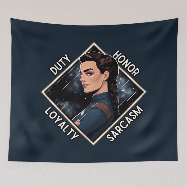 Item preview, Duty, Honor, Loyalty, Sarcasm - Space Officer - Sci-Fi designed and sold by Fenay Designs.