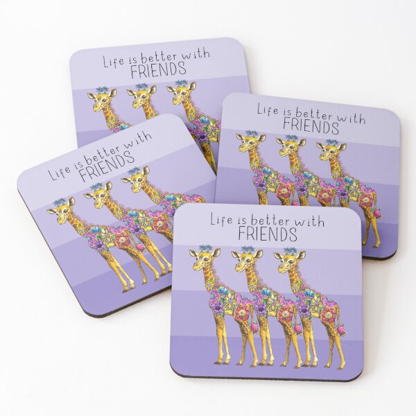 Item preview, Life is Better with Giraffe Friends designed and sold by ShelleyYlstArt.