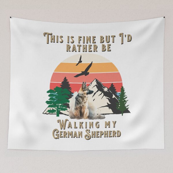 Item preview, Walking my German Sheperd designed and sold by MCanderart.