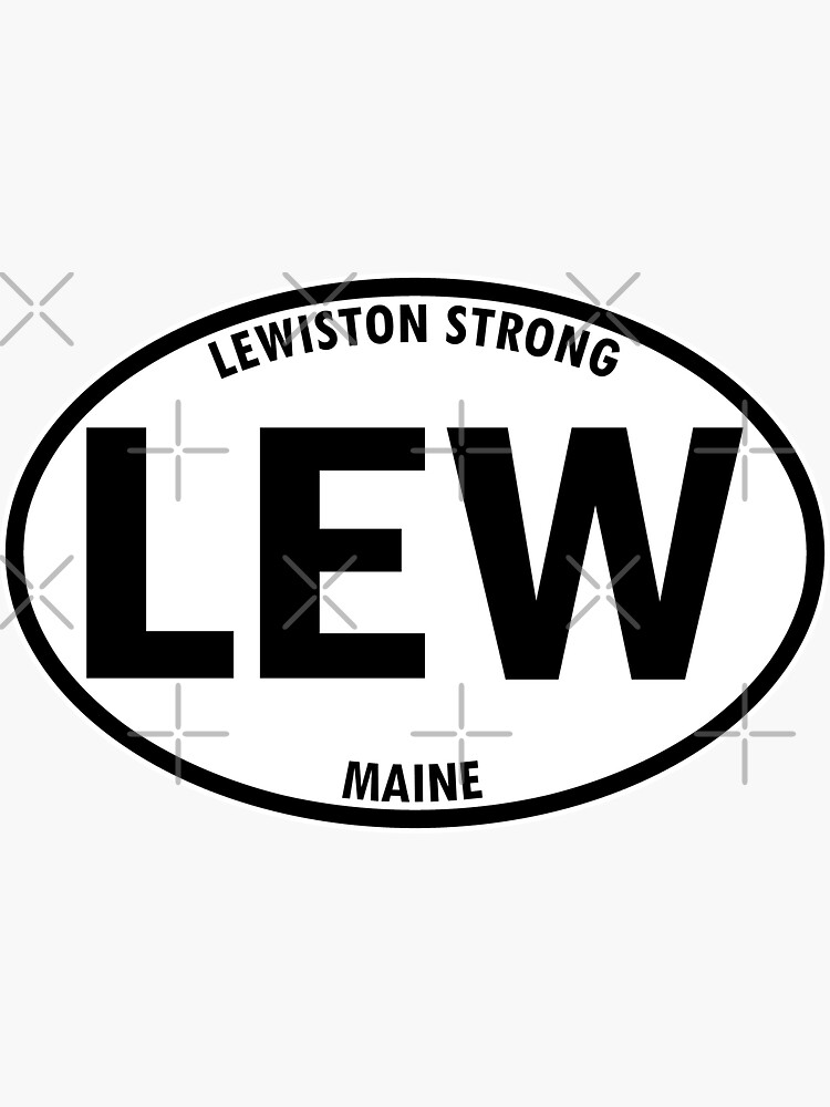 LEW - Lewiston, Maine, Lewiston Strong Oval Travel Bumper Sticker