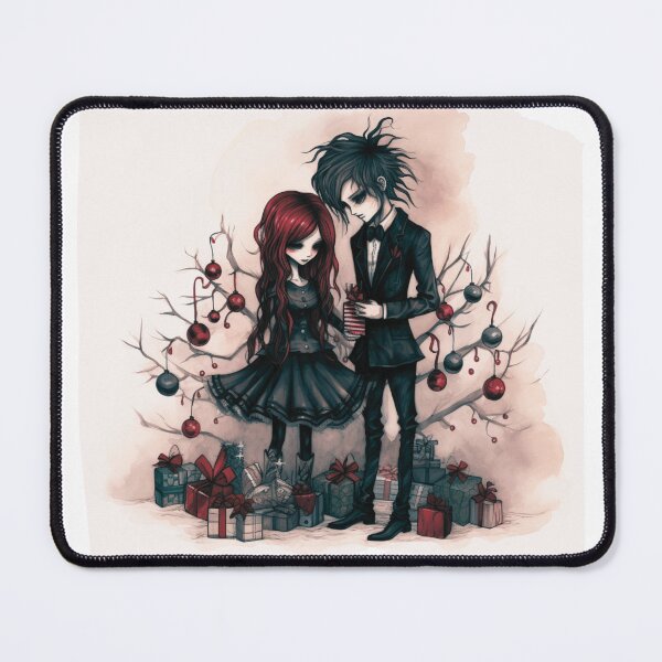 Item preview, Goth couple during Christmas designed and sold by Printboom.