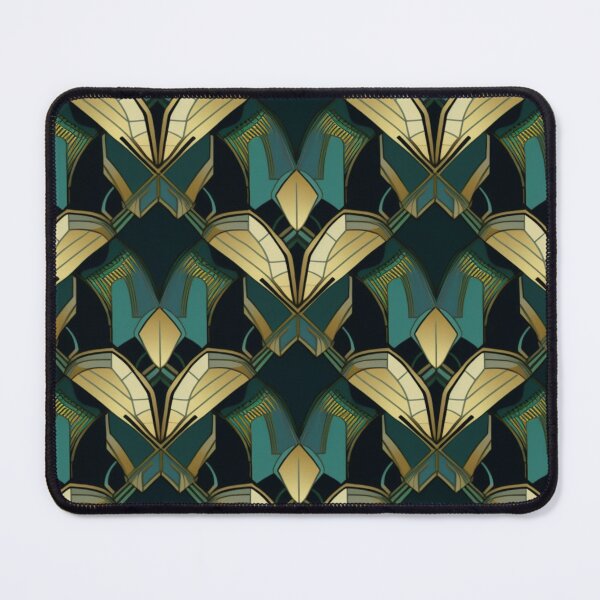 Item preview, Art Deco Teal & Gold Digital Pattern designed and sold by zolarche.