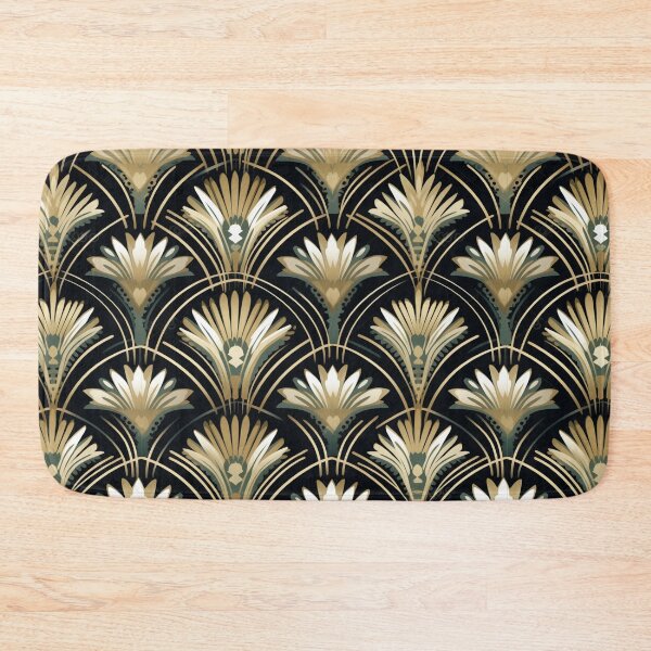 Item preview, Art Deco Floral Fan Digital Pattern designed and sold by zolarche.