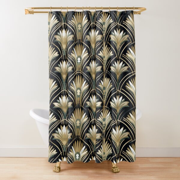 Item preview, Art Deco Floral Fan Digital Pattern designed and sold by zolarche.