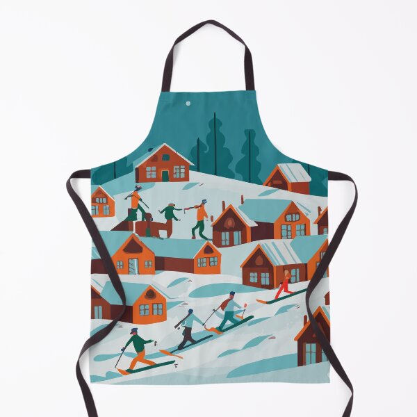 Artikelvorschau, Stadtskifahren in einer Winterlandschaft: Wohngebiet inmitten verschneiter Berge entworfen und verkauft von Andrewmedia.