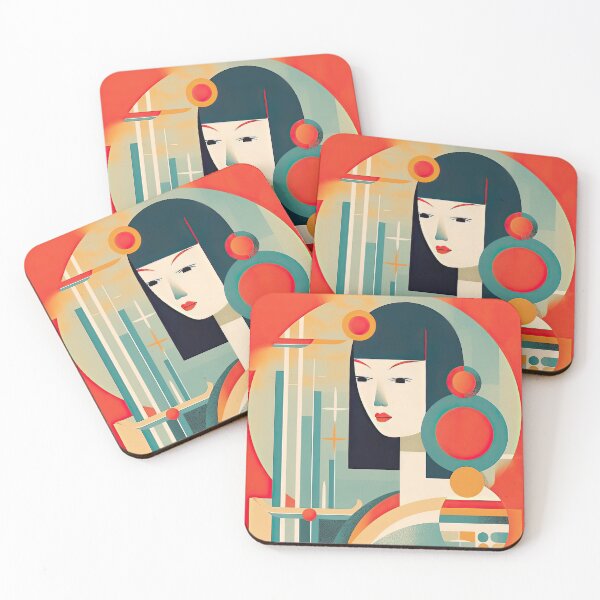 Item preview, Explore Simplistic & Minimalistic Japanese Geisha Portraits with a Majestic Touch designed and sold by ArtificialGenes.