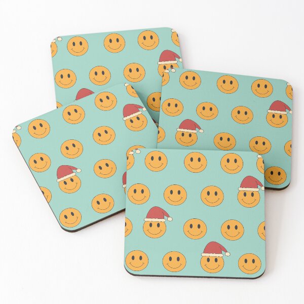 Item preview, Retro Smiley Faces with Santa Hat designed and sold by Megs Lang.