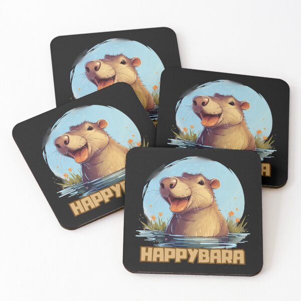 Item preview, Happybara, funny capybara art design 2 designed and sold by OnionsFamily.