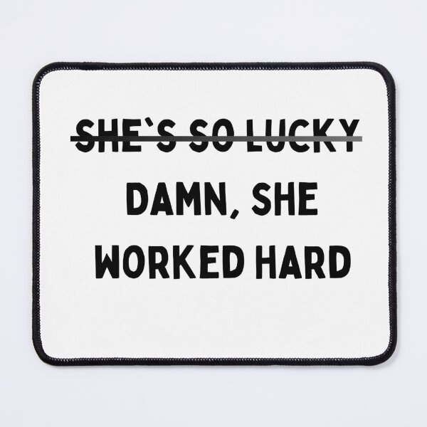 Item preview, she's so lucky not she work hard designed and sold by GREENGLOWGOODS.