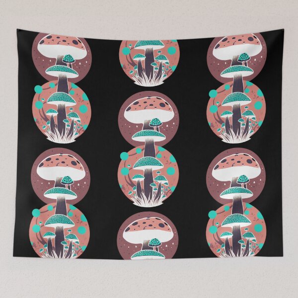 Item preview, Cottage-core Mushroom Toadstool - Cosmic Fly agaric - Neon Autumn  designed and sold by Mitch616Art.