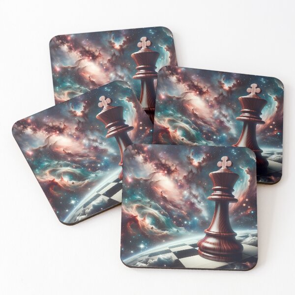 Item preview, Wooden King in Galaxy on a Chessboard Planet designed and sold by arcanemuse.