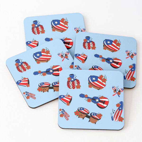 Item preview, Puerto Rico Christmas Parranda Music Instruments Maracas Bongos Plenera Guiro Guitar Sticks Shekere Cowbell designed and sold by byDarling.