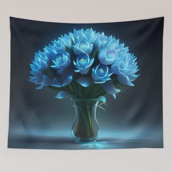 Item preview, Bioluminescent blue flowers designed and sold by WalterGomes.