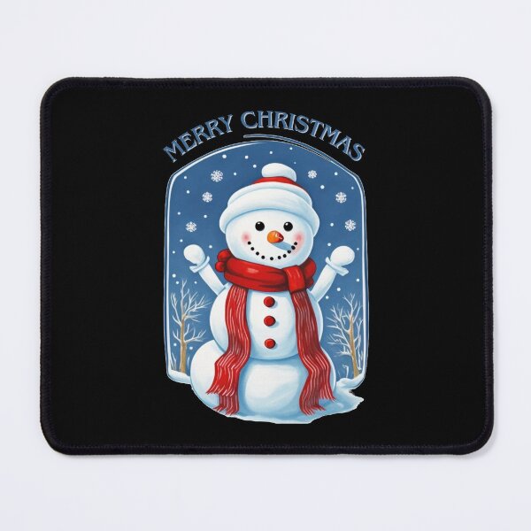 Item preview, Vintage snowman in a red scarf as a Christmas gift. designed and sold by wiryalo.