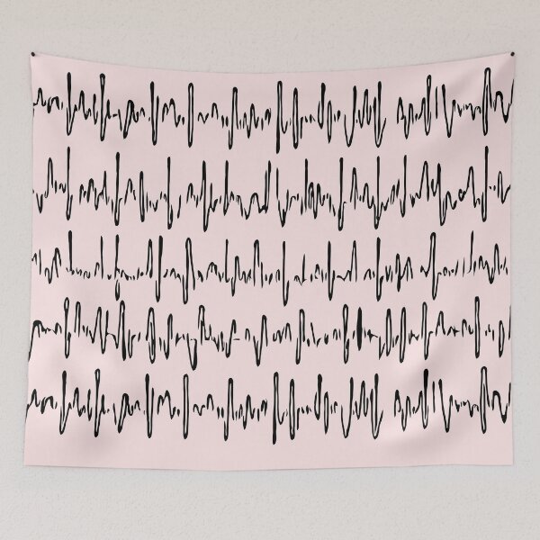 Item preview, Heart diagram, pattern, beating heart diagram designed and sold by Collagedream.