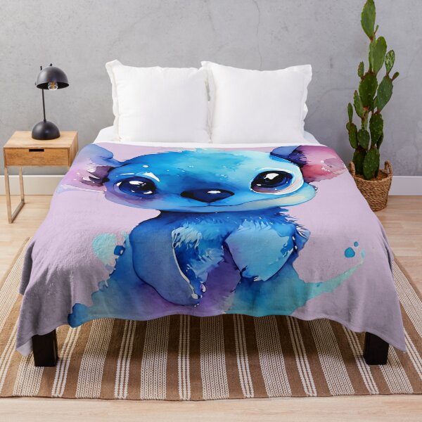 Disney Lilo & Stitch - Manta con diseño de acuarela