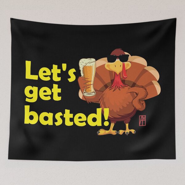Item preview, Let's get basted! - Happy Thanksgiving Day - Good fun designed and sold by ArtProjectShop.