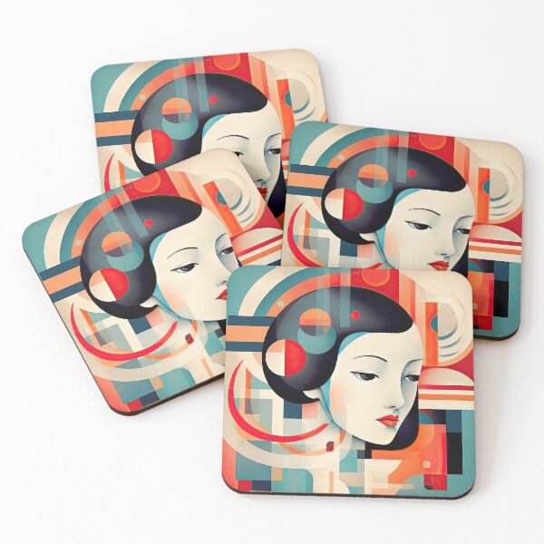 Item preview, Explore Simplistic & Minimalistic Japanese Geisha Portraits with a Majestic Touch designed and sold by ArtificialGenes.