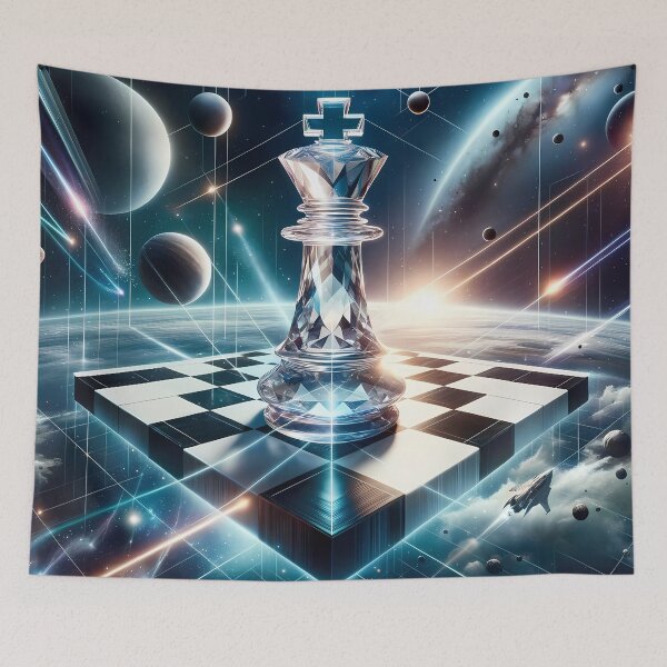 Item preview, Crystaline Chess King in Space designed and sold by arcanemuse.