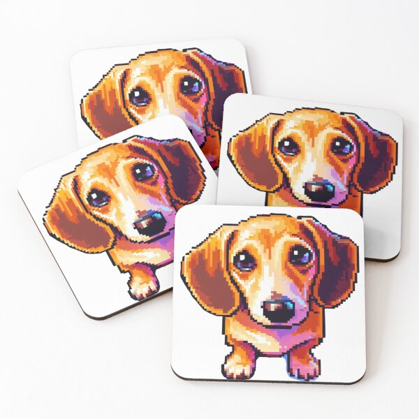 Item preview, Dachshund Pixel Art style no background #2 designed and sold by AIrtisticPrints.