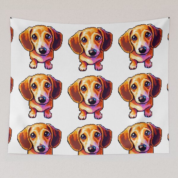 Item preview, Dachshund Pixel Art style no background #2 designed and sold by AIrtisticPrints.