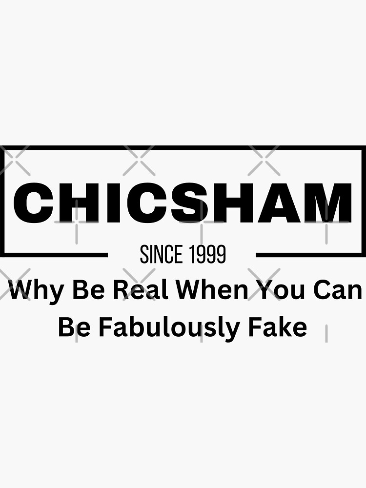 Pegatina for Sale con la obra «Parodia del logotipo de ropa falsa - Main Image