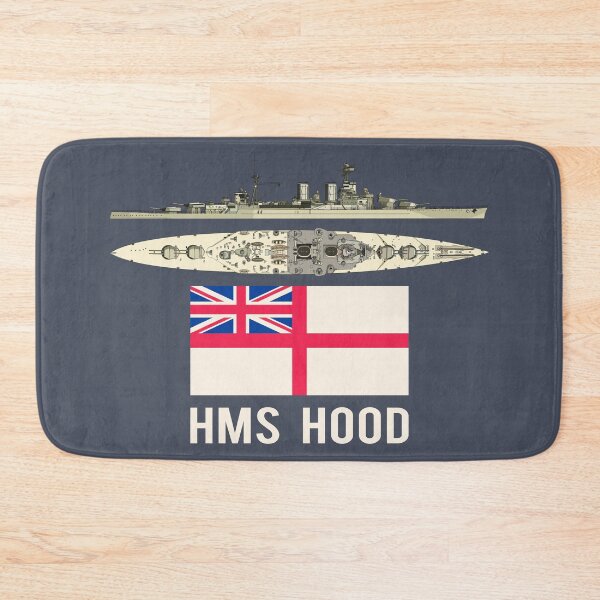Item preview, HMS Hood British Battleship Battlecruiser Diagram Ensign Flag Gift designed and sold by MilitaryMart.