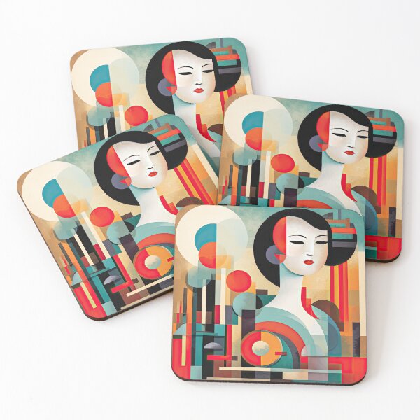 Item preview, Explore Simplistic & Minimalistic Japanese Geisha Portraits with a Majestic Touch designed and sold by ArtificialGenes.