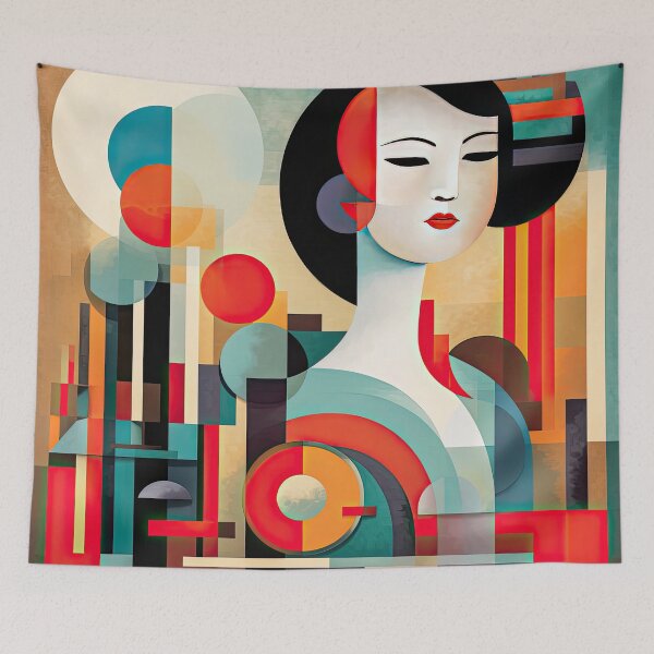 Item preview, Explore Simplistic & Minimalistic Japanese Geisha Portraits with a Majestic Touch designed and sold by ArtificialGenes.