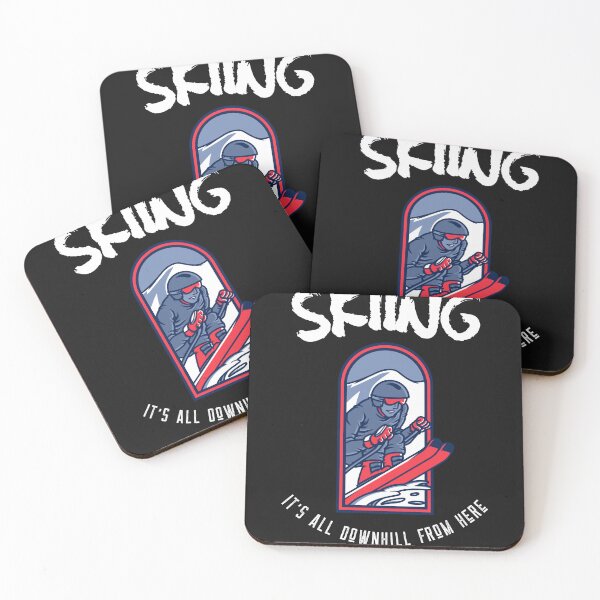 Item preview, Skiing : It's all downhill from here  designed and sold by CarvePrint.