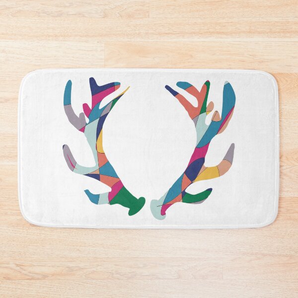 Item preview, Antler Wall Art – Abstract Deer Line Drawing in Bold Colour No.3 designed and sold by iampaulmorris.