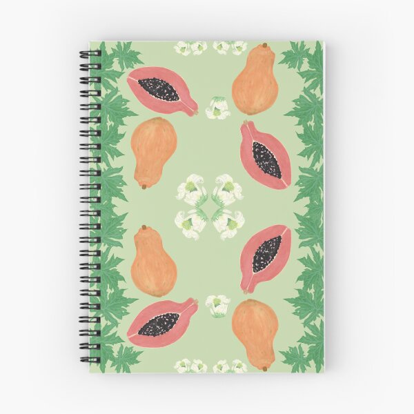 Item preview, Papaya Fruit, Leaf, and Blossoms in Gouache Paint designed and sold by IridescentSea.