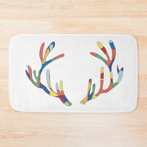 Item preview, Antler Wall Art – Abstract Deer Line Drawing in Bold Colour No.4 designed and sold by iampaulmorris.