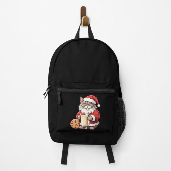 Item preview, Feline Santa Claus with milk and cookie. Sweet and furry christmas designed and sold by twisted-dot.