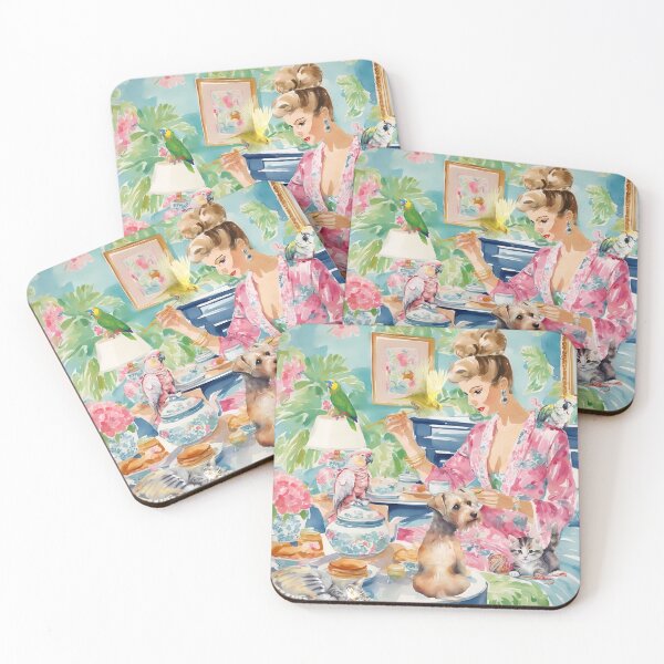 Item preview, Breakfast in bed, preppy whimsical painting designed and sold by SophieClimaArt.