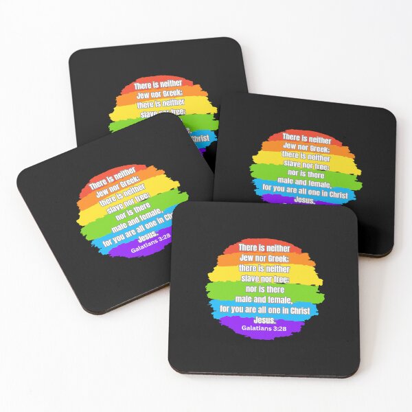 Item preview, Galatians 3:28 on a rainbow circle designed and sold by CheekyGrace.