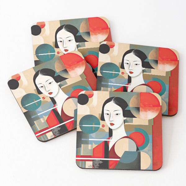 Item preview, Explore Simplistic & Minimalistic Japanese Geisha Portraits with a Majestic Touch designed and sold by ArtificialGenes.