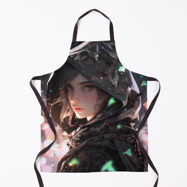 Item preview, Cool Dark Cloaked Assassin Anime Girl designed and sold by bubblegoth.