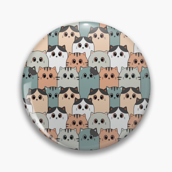 Item preview, Cute and Colorful Cat Crew Repeated Pattern - Orange designed and sold by PearlMoonGrapes.