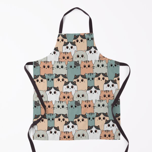 Item preview, Cute and Colorful Cat Crew Repeated Pattern - Orange designed and sold by PearlMoonGrapes.