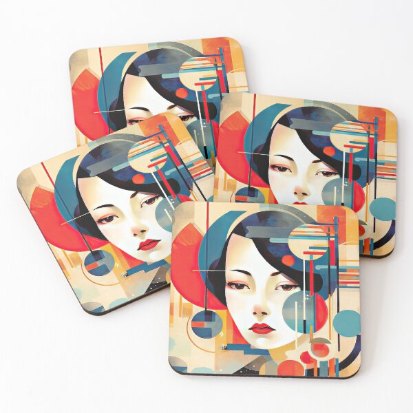 Item preview, Explore Simplistic & Minimalistic Japanese Geisha Portraits with a Majestic Touch designed and sold by ArtificialGenes.
