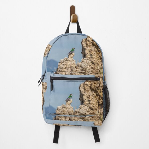 Item preview, Green and Purple Bird Rests on Rocks designed and sold by SafariByMarisa.