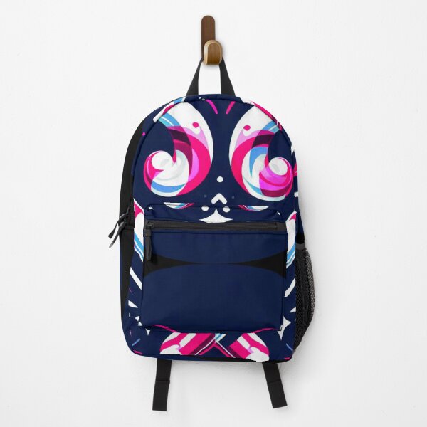 Item preview, Symmetrical Christmas Candy Cane Design - Heart - Blue Background designed and sold by Star-Fragment.