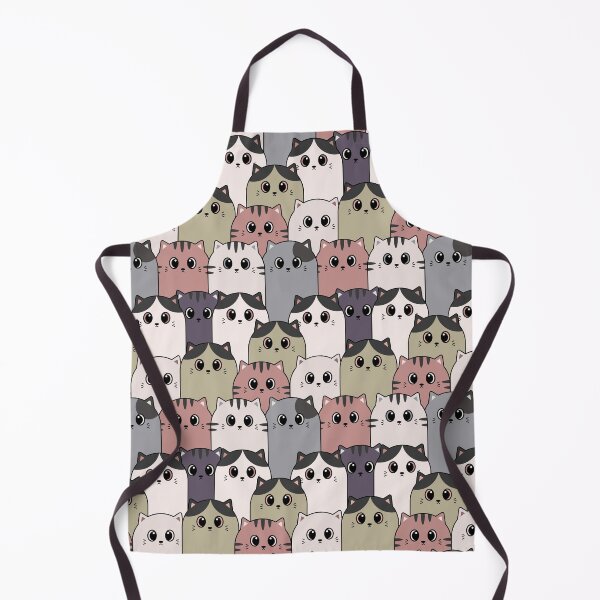 Item preview, Cute and Colorful Cat Crew Repeated Pattern - White designed and sold by PearlMoonGrapes.