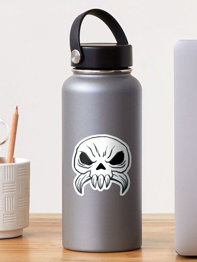 Thumbnail 1 of 3, Sticker, Skull of Battle - Old Bone designed and sold by spymonkey.