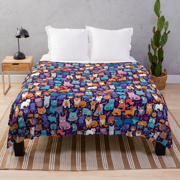 Item preview, The puppies and meows in the purple ground designed and sold by beatriceJHS.