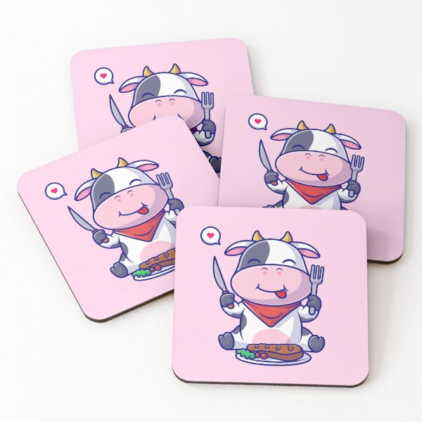 Item preview, Cute Cow with Steak designed and sold by hjian8219.